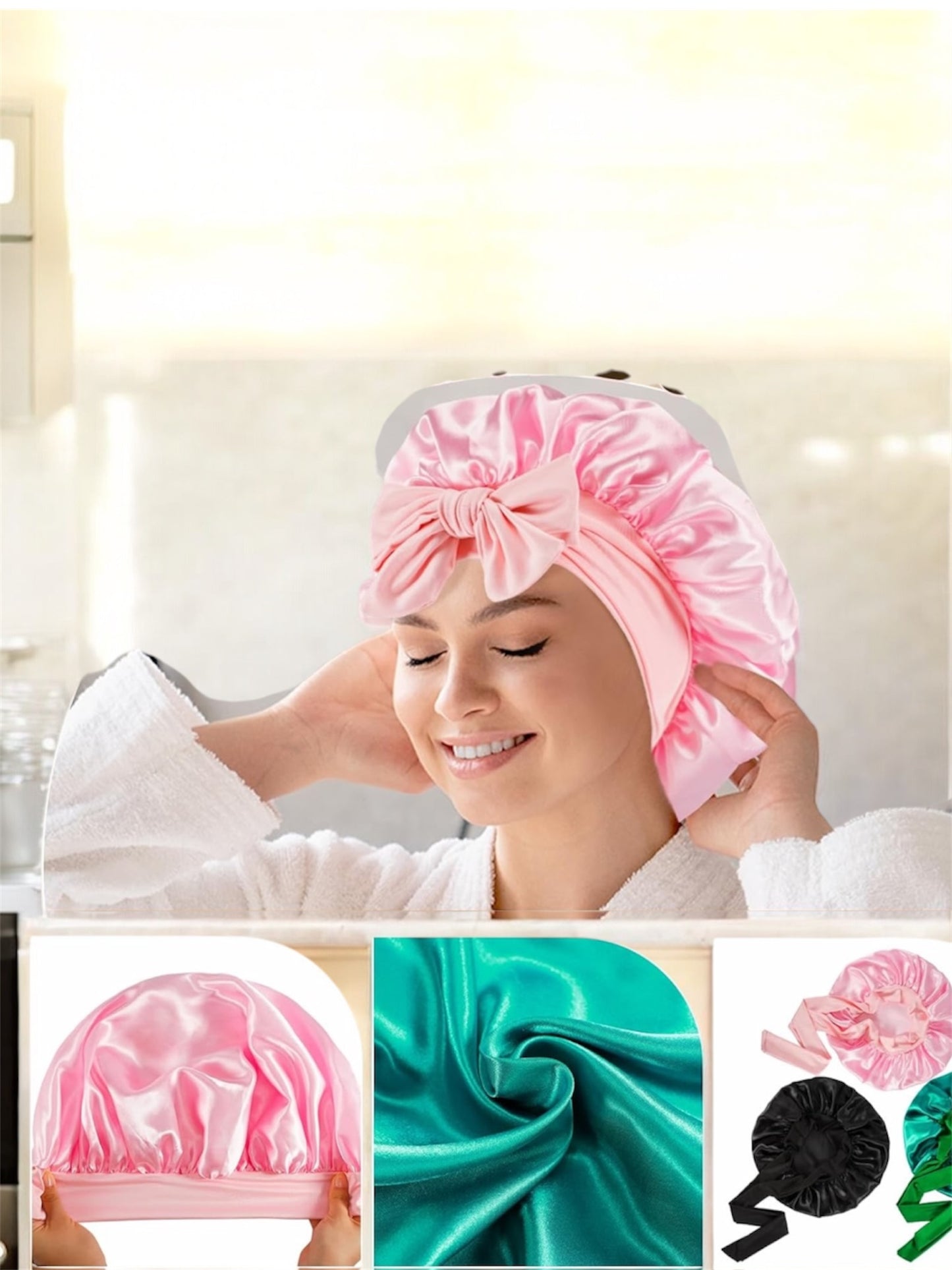 Gorro de Satén Anti-Frizz / Anti-Frizz Satin Cap