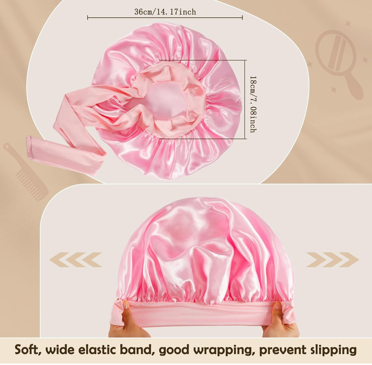 Gorro de Satén Anti-Frizz / Anti-Frizz Satin Cap