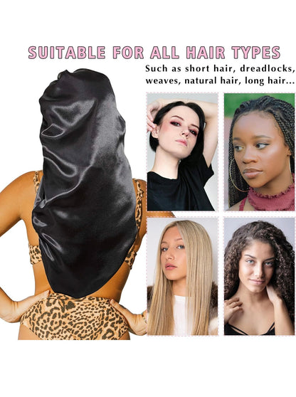 Gorro de Satén Largo Anti-Frizz / Long Anti-Frizz Satin Cap
